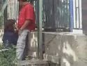 Prostitute fucks with customer on the street