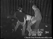 Security camera reveals a girl fucked by two men