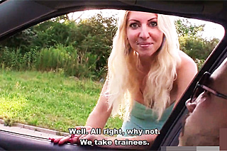 Exaggeration with a cuddly blonde hitchhiker - Czech porn
