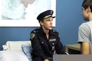A traumatized police officer found peace with his friend - gay porn